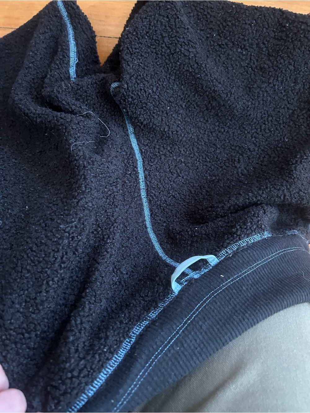 ☀️3/$25 Free people fuzzy factor pants XS black blue - Picture 7 of 7